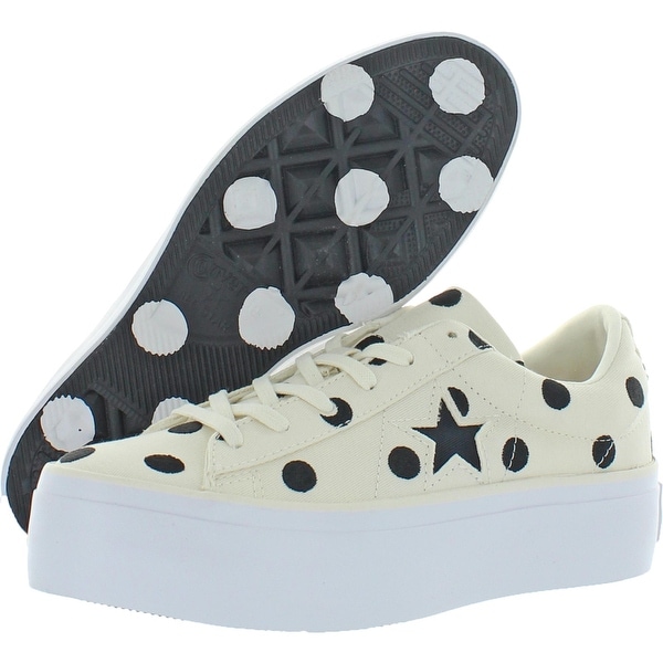 converse one star polka dot platform sneaker