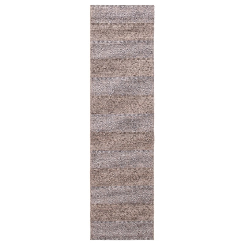 ECARPETGALLERY Braid weave Sienna Taupe Wool Rug - 2'8 x 10'2 - Taupe - 2'8 x 10'2