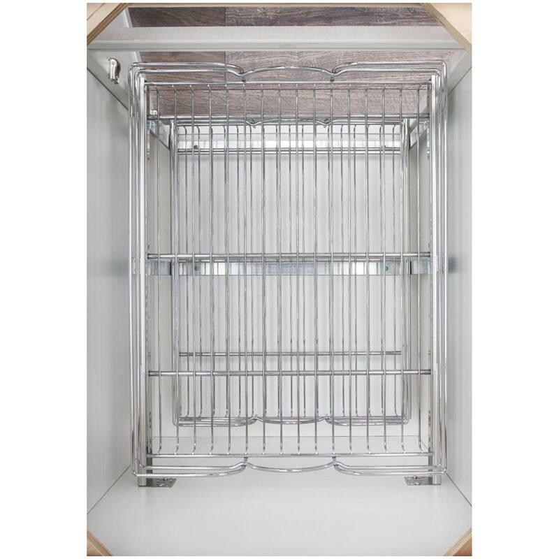 Rev-A-Shelf 5WB2 Series 9 Inch Pull Out Two-Tier Shelf Organizer