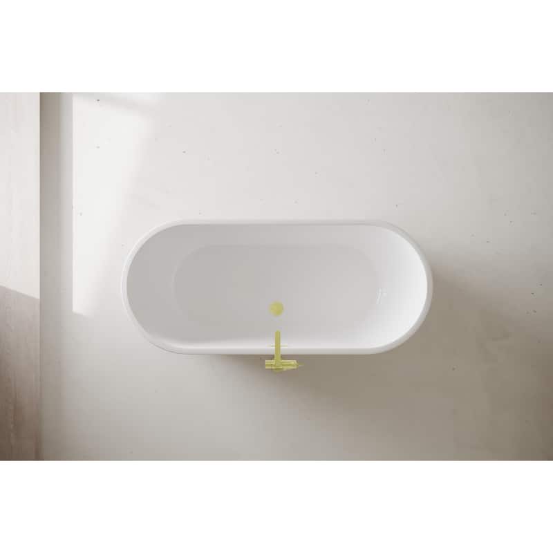Odell Soaking Bathtub in Glossy White