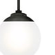 preview thumbnail 8 of 13, Hunter Hepburn 1 Light Pendant - Kitchen Island, Bedroom, Foyer - Globe, Mid-Century Modern, Art-Deco