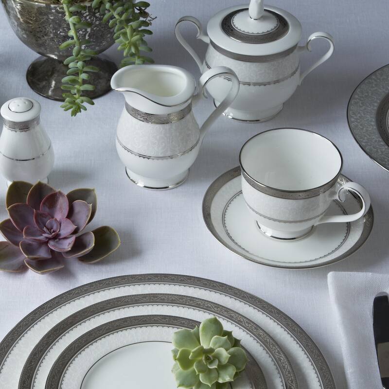 Odessa Gold Sugar & Creamer Set - Platinum