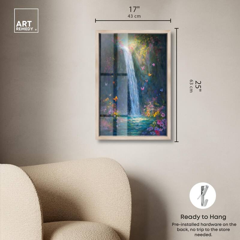 Hidden Falls II Shadowbox by Art Remedy
