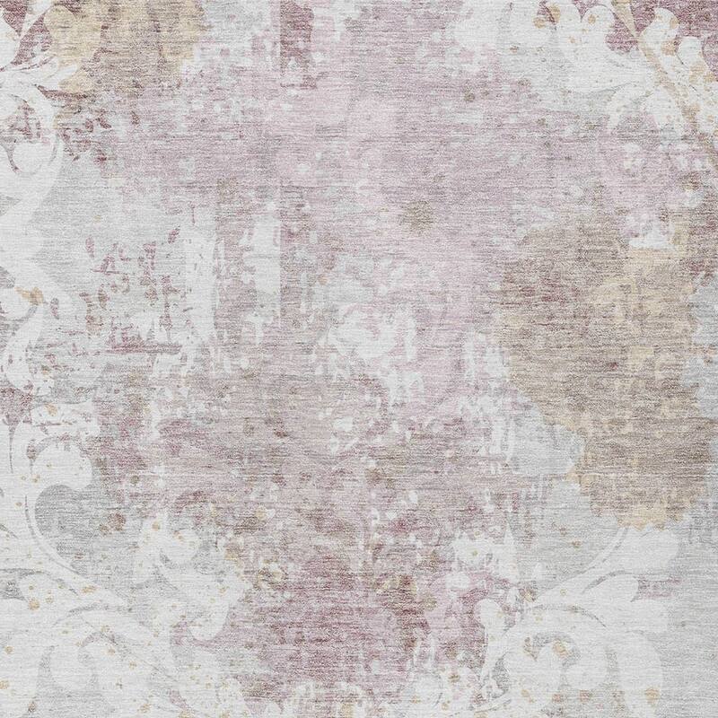 HomeRoots Damask Transitional Rectangle Outdoor Rug