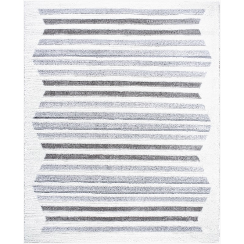Livabliss Nomadic Striped Plush Area Rug