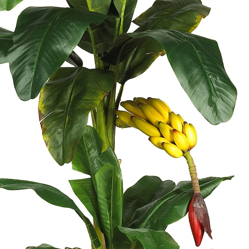 Banana Silk Tree 6Ft, Faux Banana Tree, Tropical Home Decor, Realistic Artificial Tree, Indoor Outdoor Plants - 6ft.