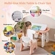 preview thumbnail 10 of 10, Costway Kids Drawing Table & Chair Set Graffiti Toddlers Art Activity - See Details