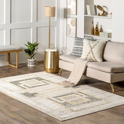 Nuloom Rey Transitional Geometric Area Rug.