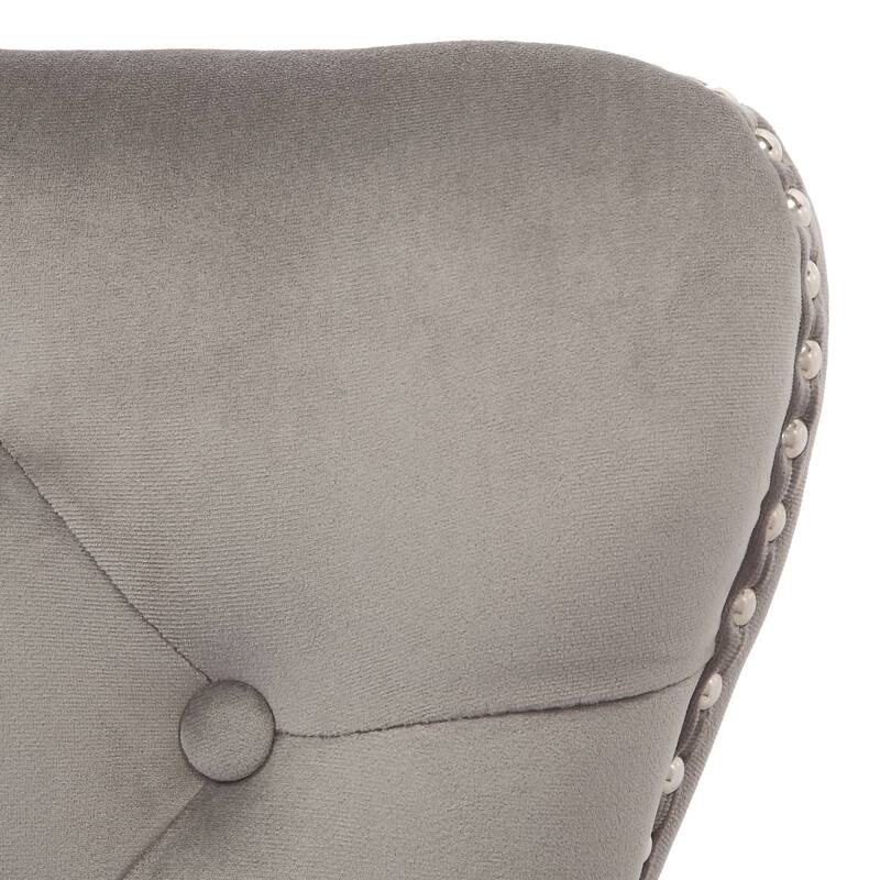 Grandview Tufted Wingback Dining Chair (Set of 4) with Nailhead and Ring Pulls