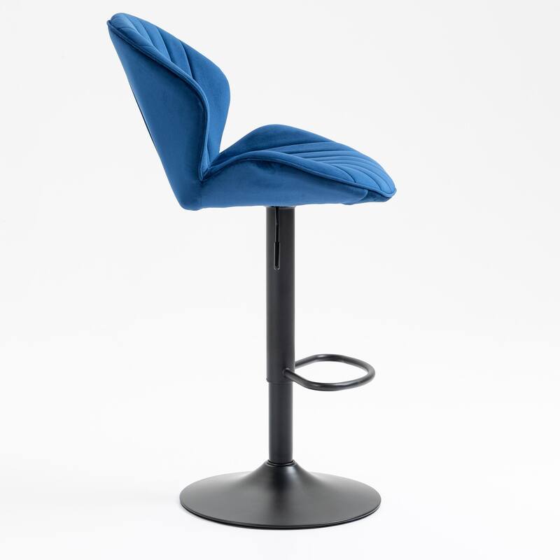 Adjustable Barstools with Back and Footrest,Set of 2