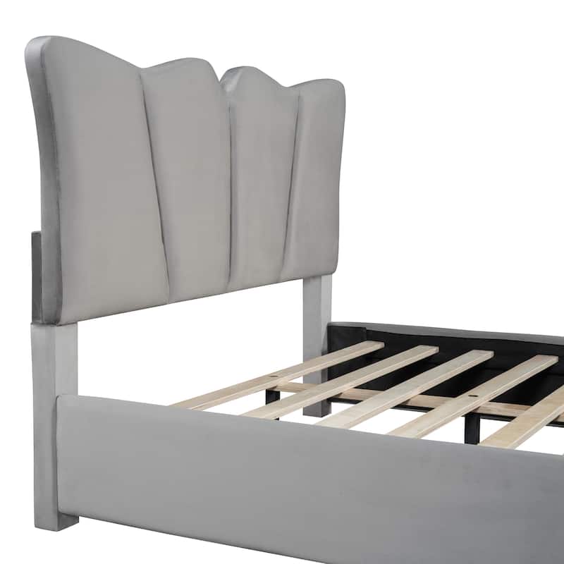 Upholstered Platform Bed Velvet Upholstered Bed