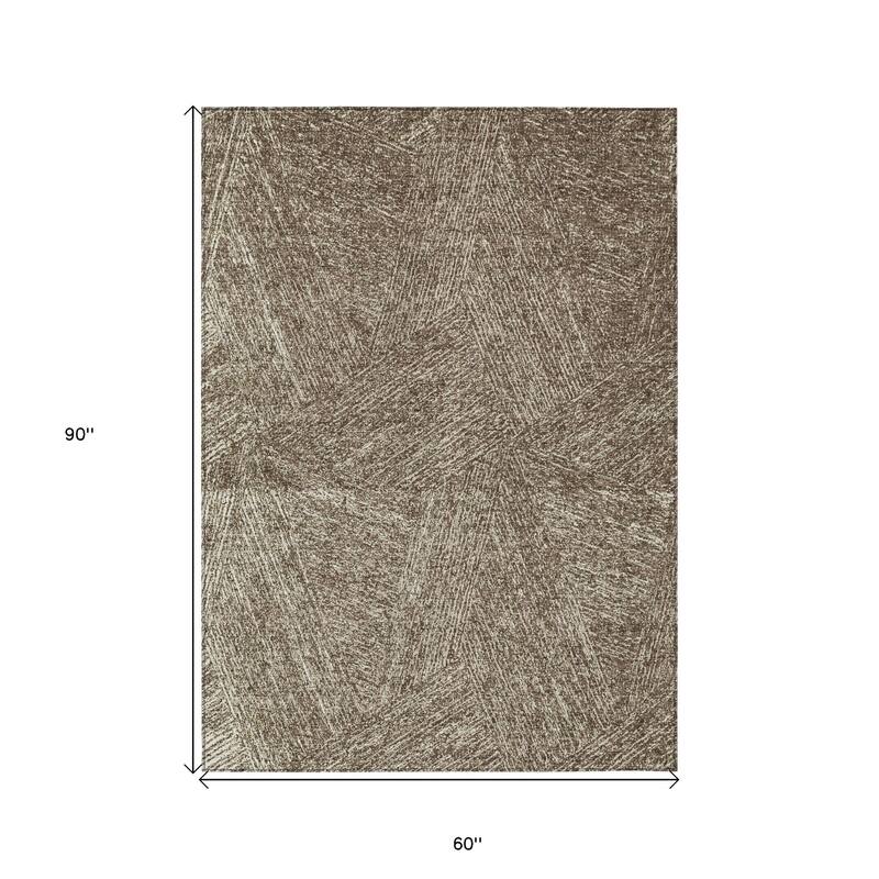 HomeRoots Abstract Transitional Rectangle Outdoor Rug