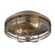 preview thumbnail 2 of 2, Golden Lighting Seaport 2 Light 12" Wide Outdoor Flush Mount Bowl