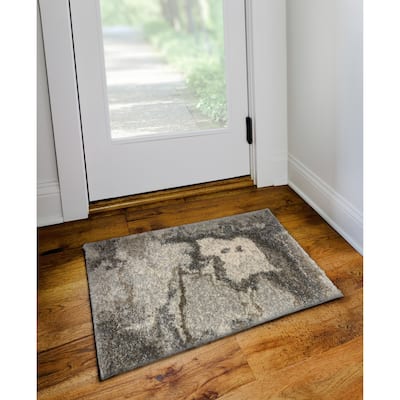 Addison Barkley Neutral Fog Watercolor 1'8" x 2'6" Accent Rug