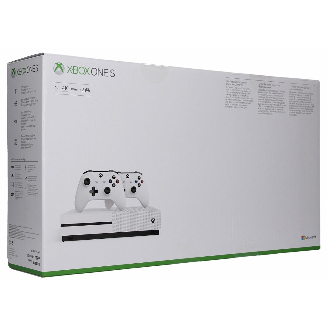 Shop Microsoft Xbox One S 1tb With Two Controller Bundle White Overstock 30416288