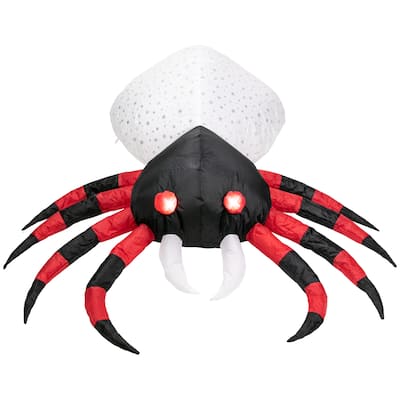 4ft Lighted Inflatable Chill and Thrill Spider Outdoor Halloween Decoration