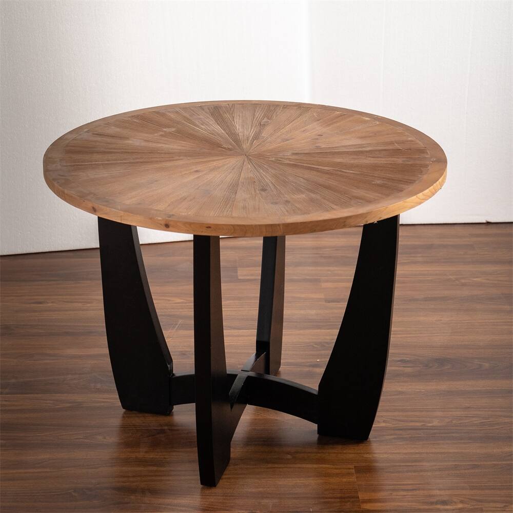 Vintage Style Round Dining Table with Scattering Pattern and Legs Bed