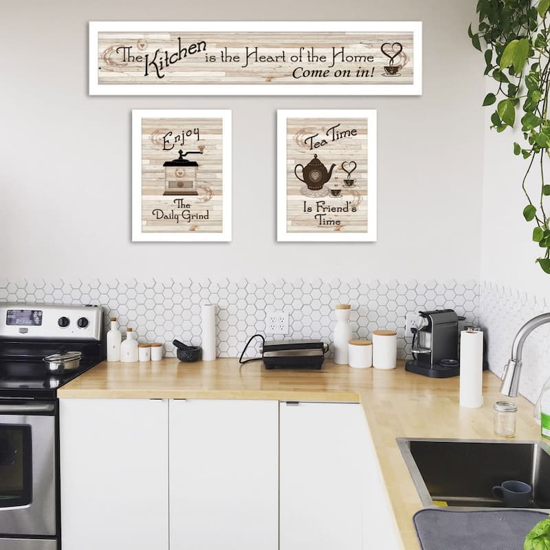 TrendyDecor4U Traditional "Kitchen Friendship Collection III" 3-Piece Vignette by Millwork Engineering