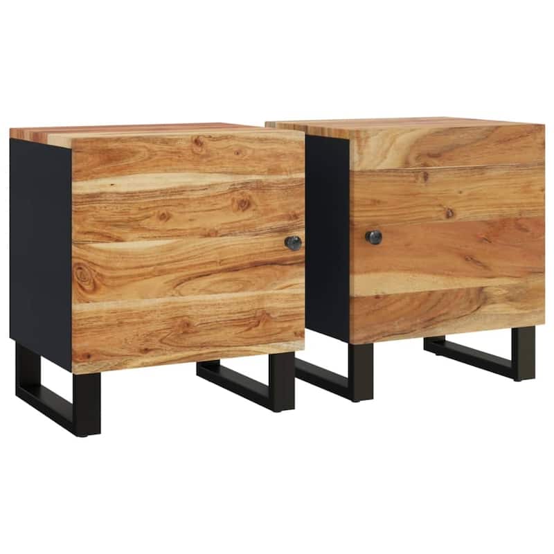 vidaXL Bedside Cabinet 15.7"x13"x18.1" Solid Wood