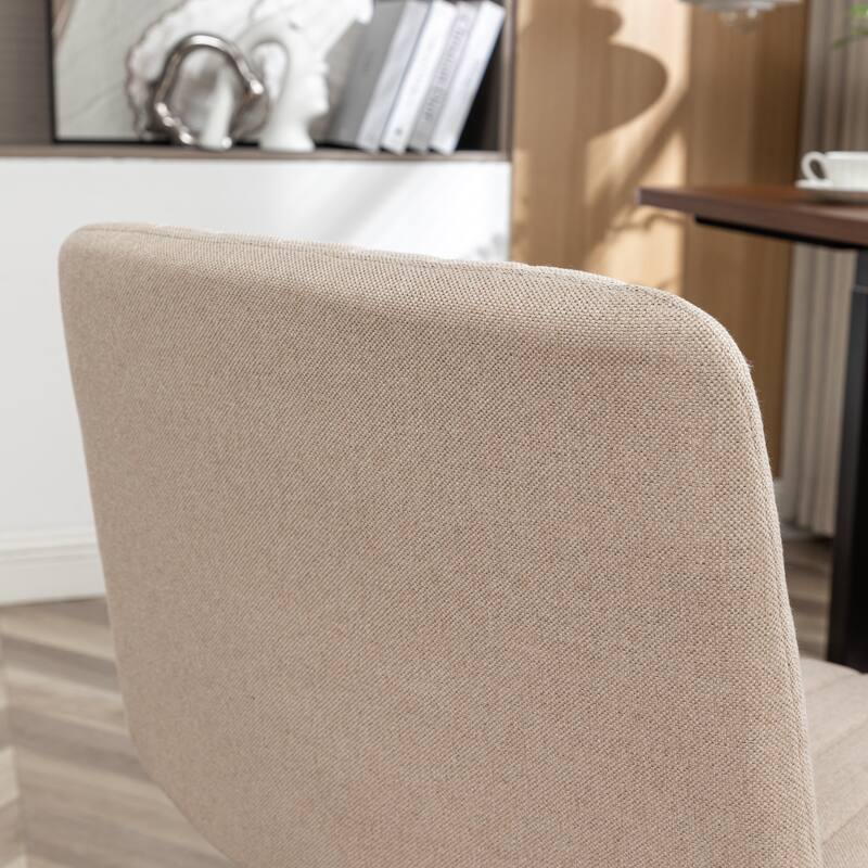 Fabric Upholstered Lounge Chair Swivel Office Chair with Metal Base, Simple Executive Chair Gaming Chair