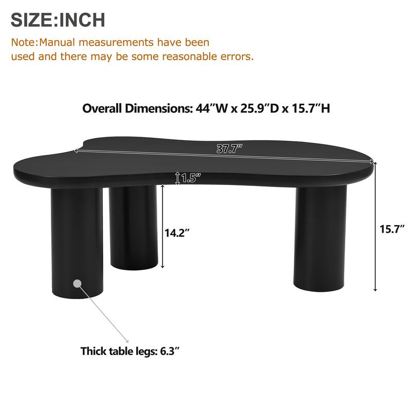 Cloud Coffee Table with 3 Sturdy Leg