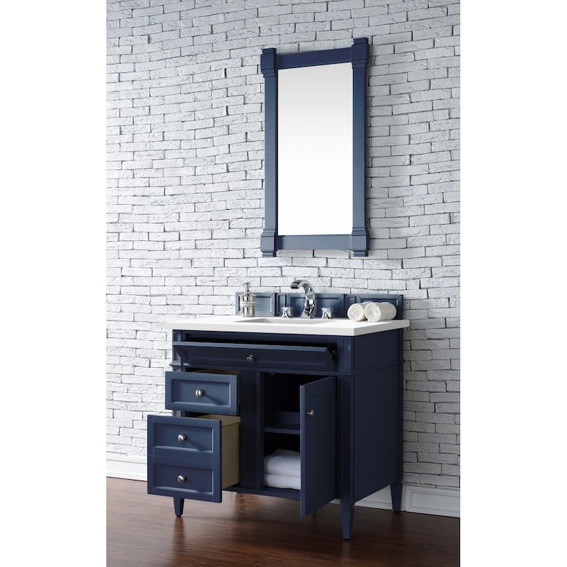 James Martin Vanities 650-V36-3WZ Brittany 36" Single Basin Poplar