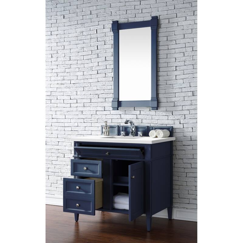 James Martin Vanities 650-V36-3WZ Brittany 36" Single Basin Poplar