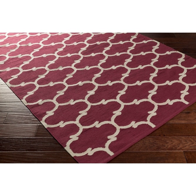 Flatweave Colne Moroccan Trellis Cotton Area Rug