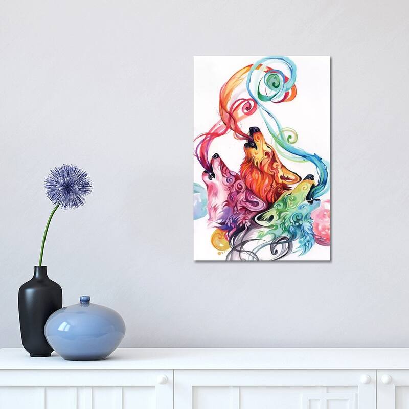 iCanvas "Howling Wolf Triad II" by Katy Lipscomb Canvas Print - 18x12x1.5