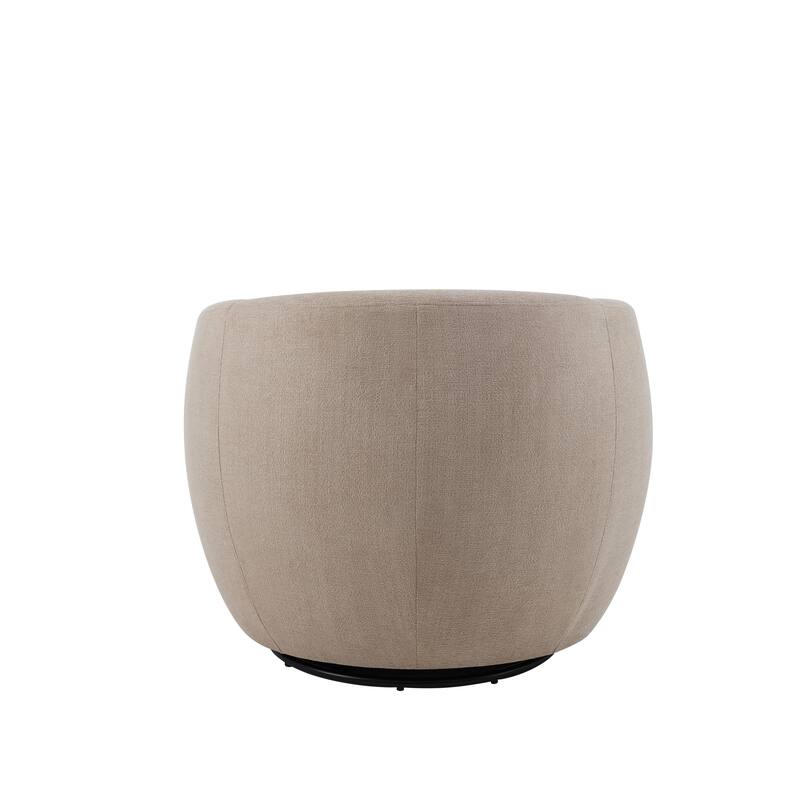 Swivel Barrel Chair with High-Density Cushion