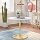 preview thumbnail 6 of 21, Carson Carrington Klemens Round Dining Table White/Gold