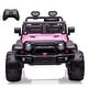 preview thumbnail 12 of 14, 24V 2 Seaters Kids Ride On Truck with Remote Control Pink