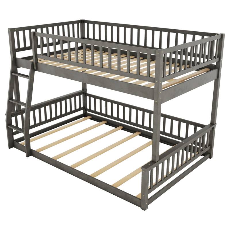 Bunk beds with ladder and guard rails