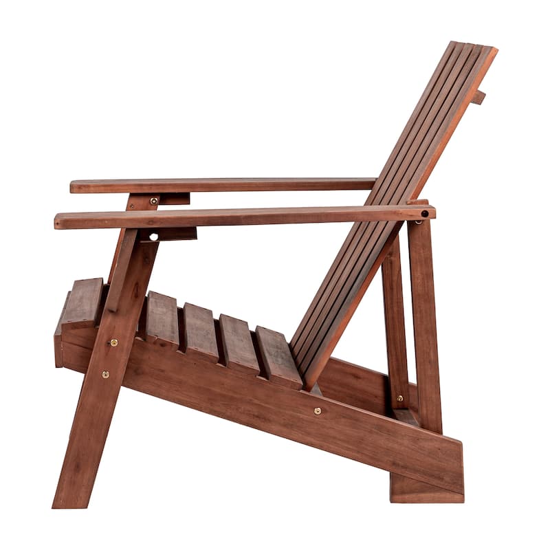 Westport Outdoor Patio Modern Acacia Wood Adirondack Chair, by JONATHAN Y