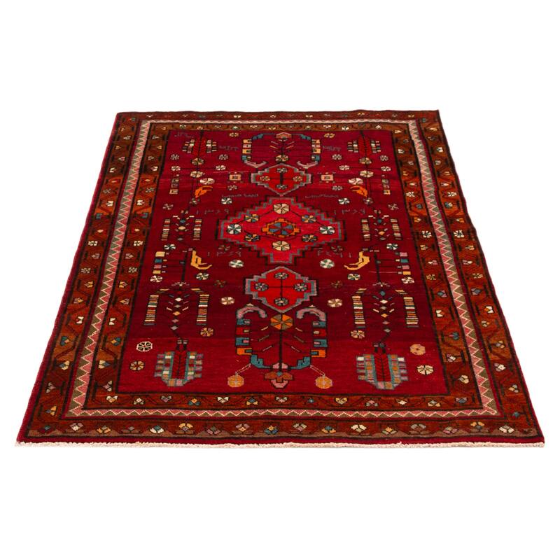 ECARPETGALLERY Hand-knotted Andelz Dark Red Wool Rug - 4'10 x 6'8