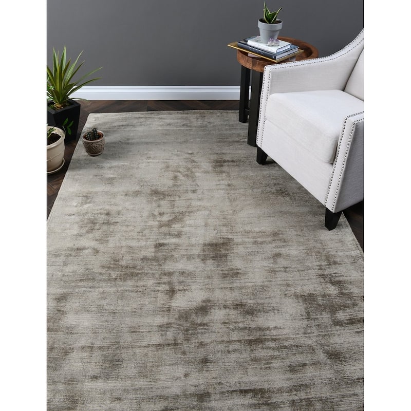 Cameron Handwoven Distressed Viscose Area Rug by Kosas Home