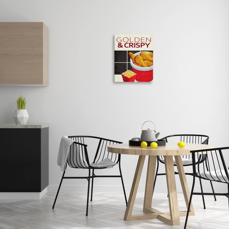 Stupell Golden & Crispy Fried Food Canvas Wall Art Design By Kim Allen