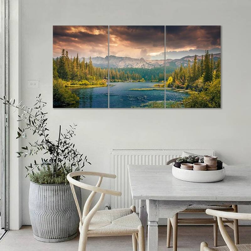 Lake Landscape Canvas Wall Art