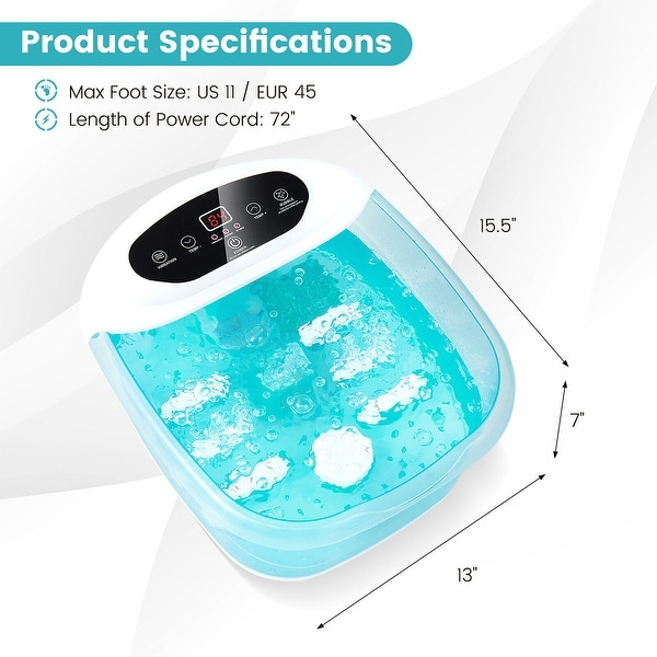 Gymax Foot Spa Massager Foot Bath Soak Tub with Heat Bubble Massage On Sale Bed Bath Beyond 38050611