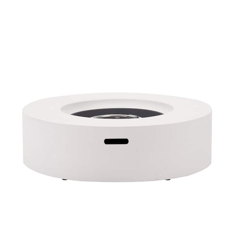 Aidan Outdoor 50,000 BTU Lightweight Concrete Circular Fire Pit (No Tank Holder) by Christopher Knight Home