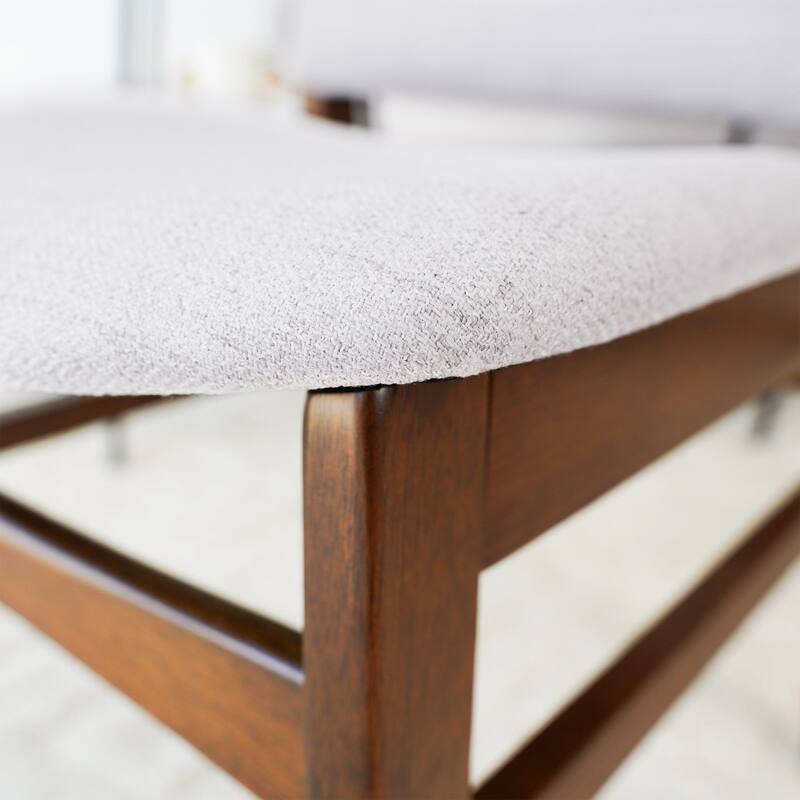 GDFStudio - Gusto Modern Fabric Dining Chair with Solid Wood Frame & Mid-Century Silhouette, Set of 2 - 31"