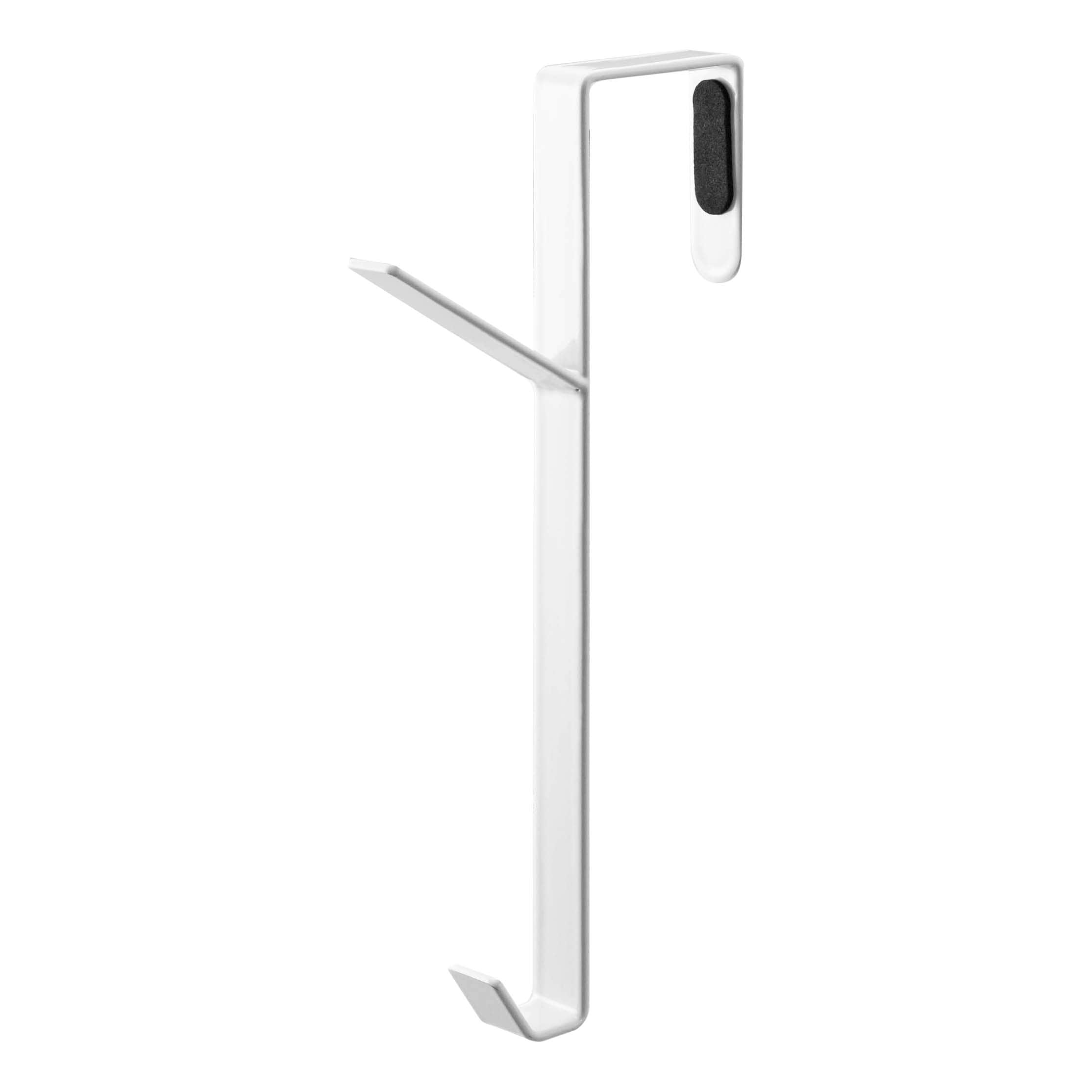 Yamazaki Home Over-the-Door Hanger, Steel, Up To 1.375" Door, Holds 4.4 lbs - L 3.54 x W 0.59 x H 7.09 inches