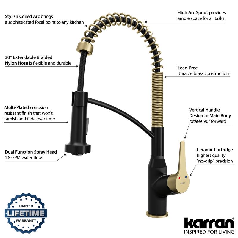 Karran Scottsdale Single-Handle Pull-Down Sprayer Kitchen Faucet