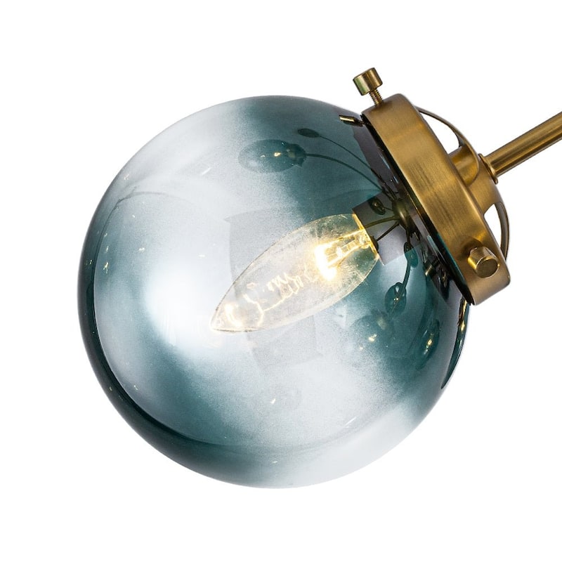 Ornate Glam 12-Light Sputnik Gradient Glass Globe Chandelier - 35.4 in