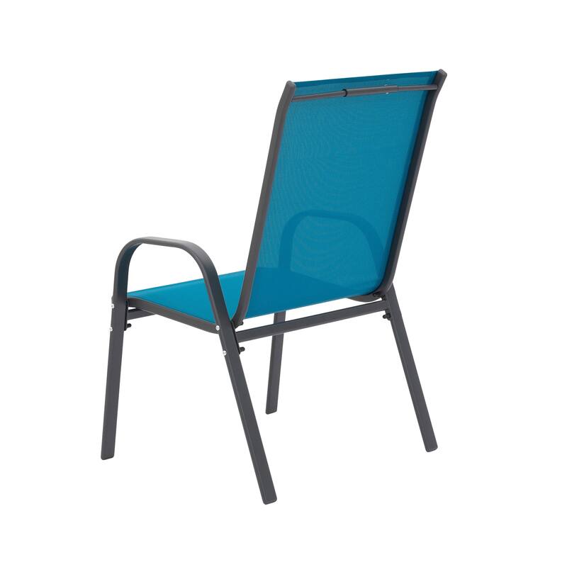 6 Piece Patio Chairs, Outdoor Camping Chairs with Breathable Textilene Fabric, Set of 6 Garden Chairsfor Garden Patio