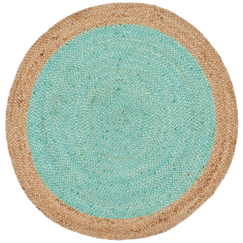 SAFAVIEH Handmade Natural Fiber Charlyne Bordered Round Jute Rug