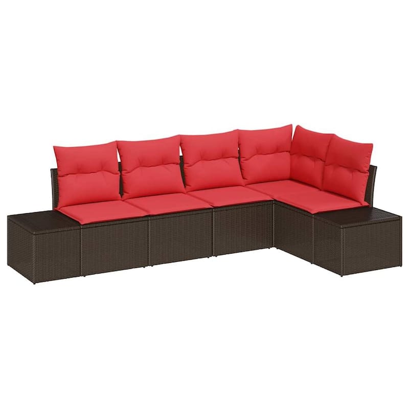vidaXL 6 Piece Garden Sofa Set with Cushions - 103.9×60.6×27.2