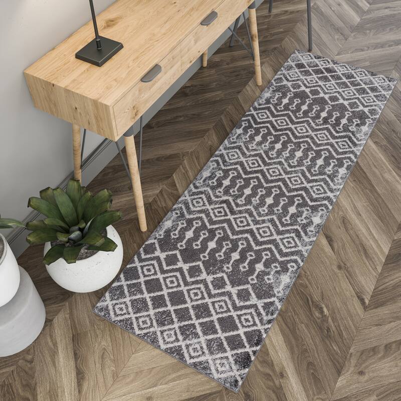 Gematria Moroccan Geometric Indoor Area Rug