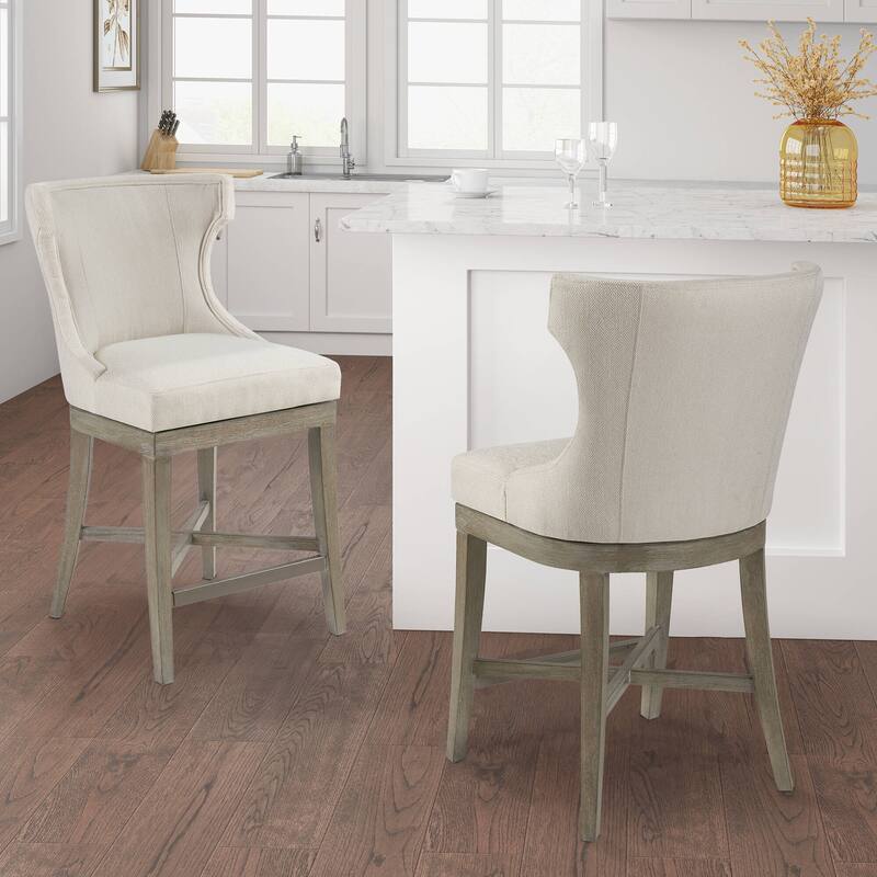 Madison Park Carson Counter Stool With 360 degree Swivel Seat