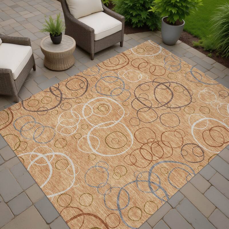 Machine Washable Indoor/ Outdoor Contemporary Nexus Chantille Rug